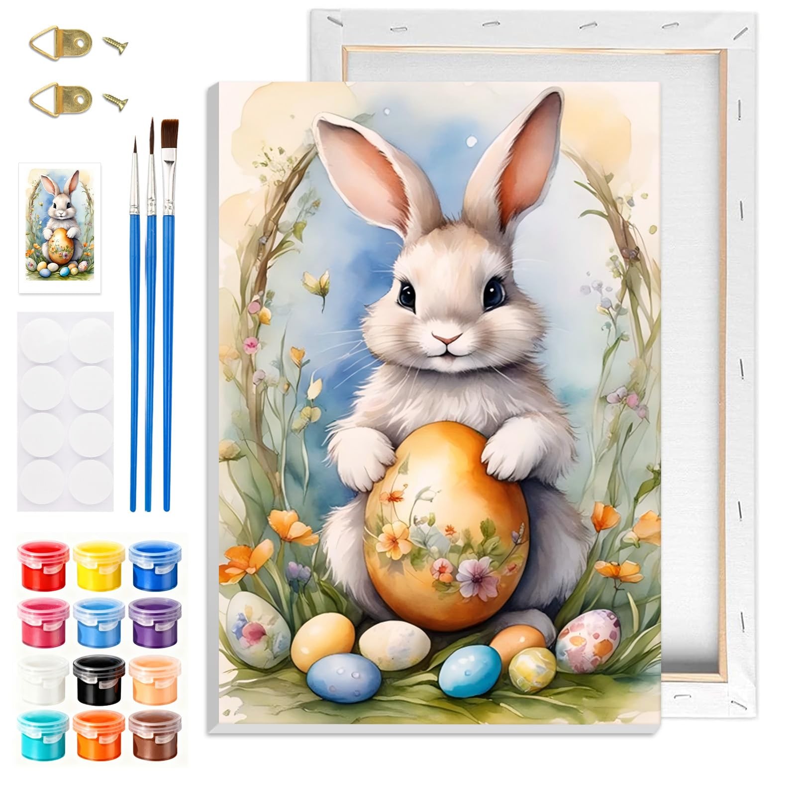 Rabbit Framed Paint By Numbers Kit For Adults DIY Canvas Oil Painting Art