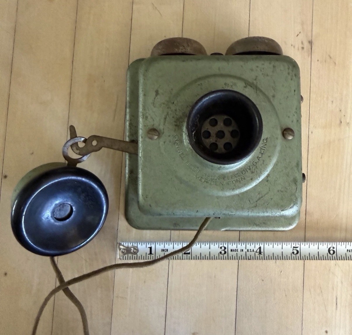 Vintage Annixter Bell & Electric Co Industrial Alarm Call Bell Buzzer w/ Cord