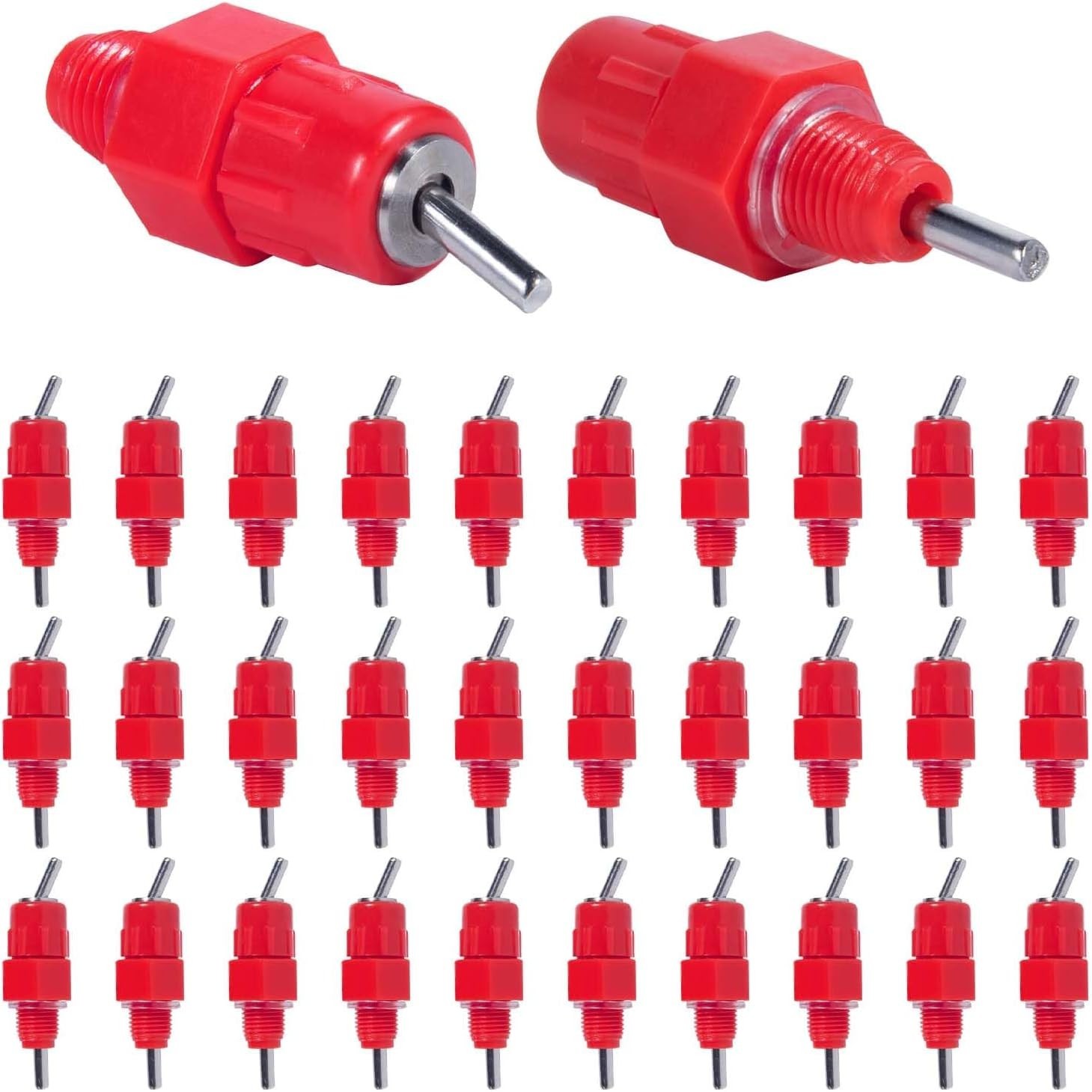 30 Pack Automatic Chicken Waterer Poultry Water Nipple Drinker Feeders Hen Duck