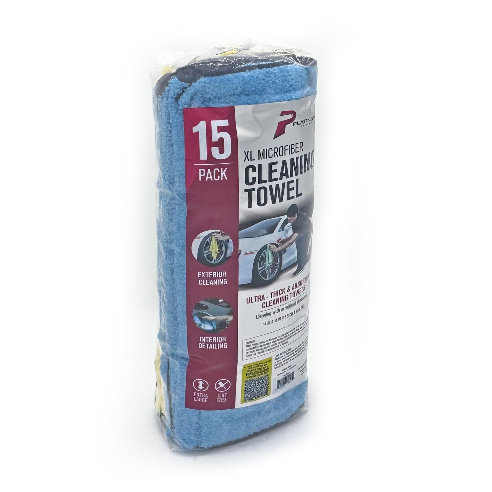 R-226154 Platinum XL Microfiber Cleaning Towel, 15 Pack Pack of 15