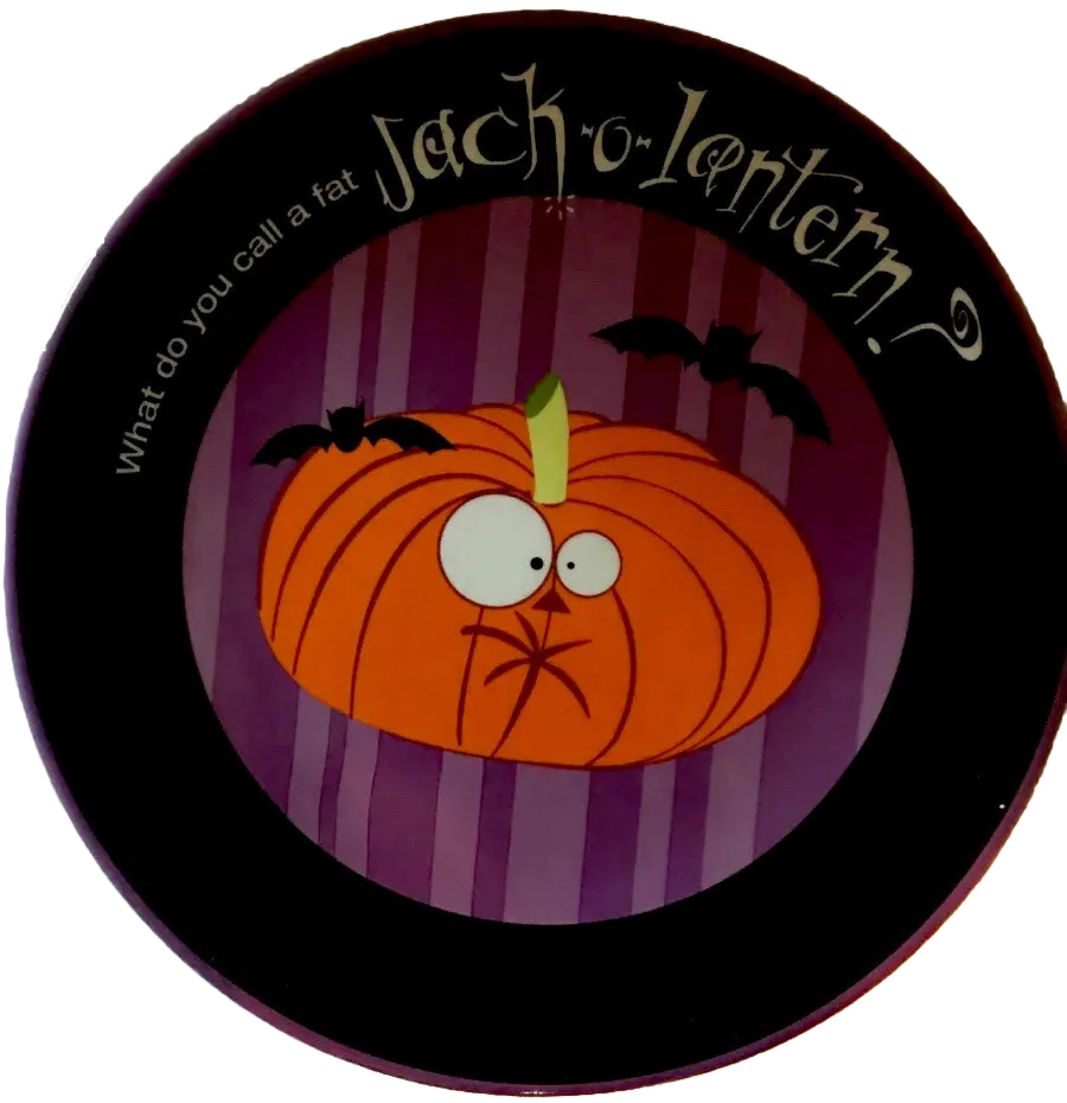 Halloween plate Pumpkin 8.5” Collector Dish Dept 56 #F6