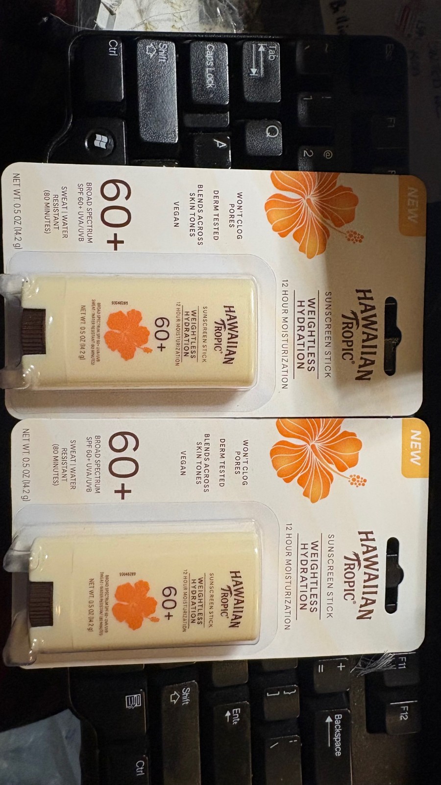 Hawaiian Tropic Weightless Hydration Sunscreen Stick SPF 60+ | Travel Size Sunsc