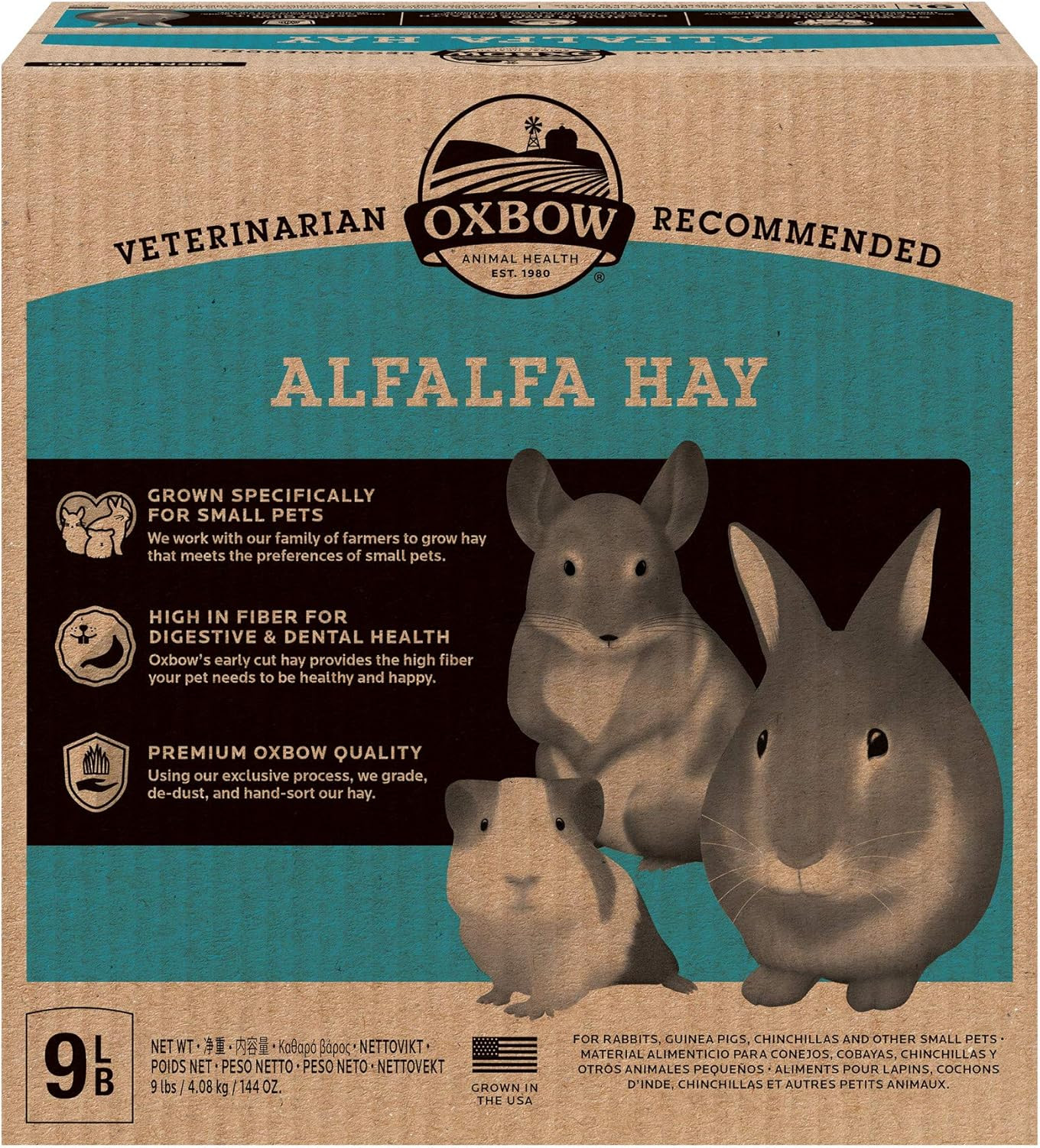 Alfalfa, Guinea Pig Hay, Rabbit Hay, Small Pet Bunny Supplies, All Natural Grass