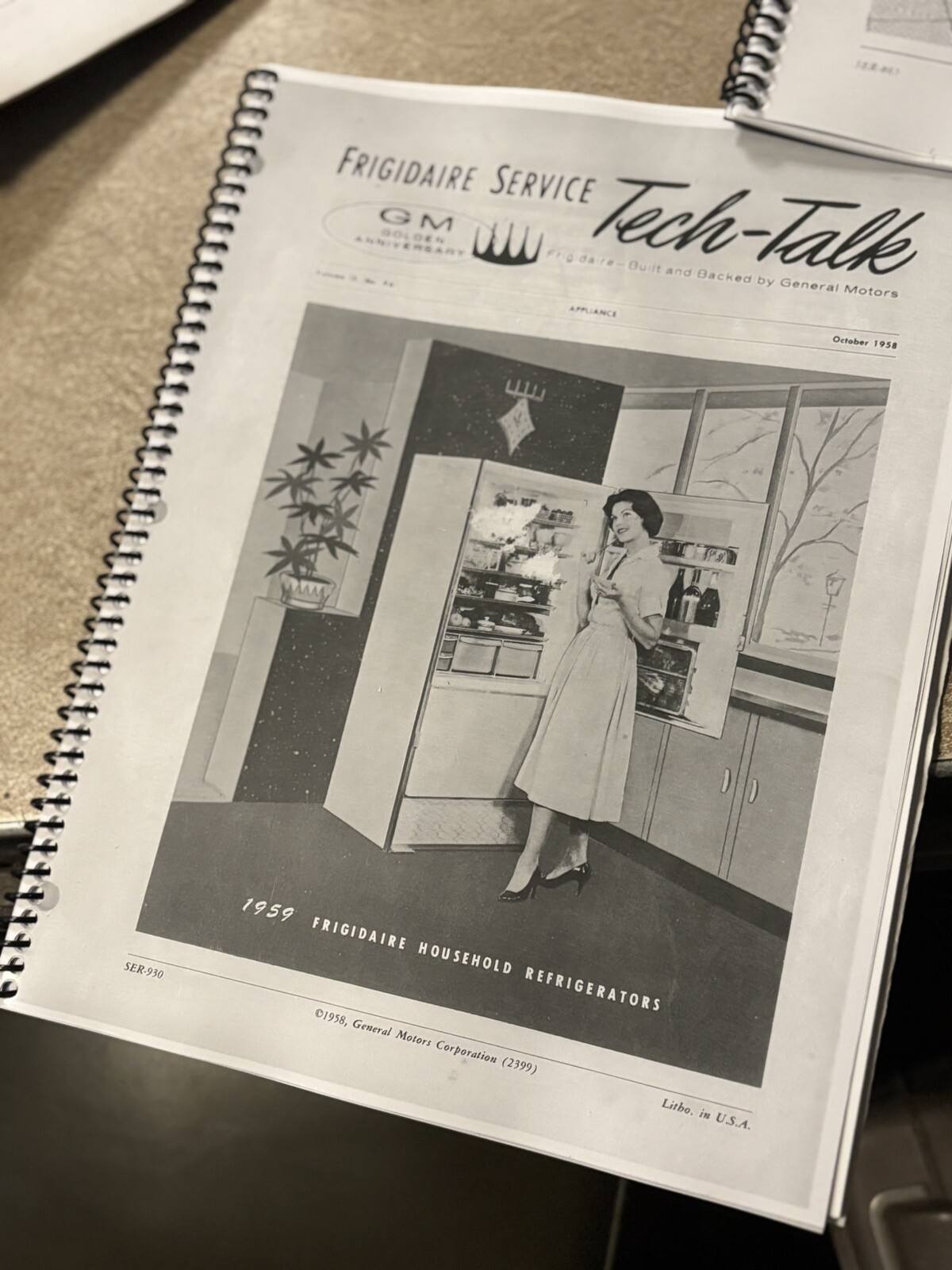 Vintage Refrigerator Service Manual Frigidaire 1959