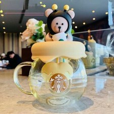 Hot Sale Starbucks, Cute Little BeeGlass Mug Water Filter Coffee Mug Honey Jar -