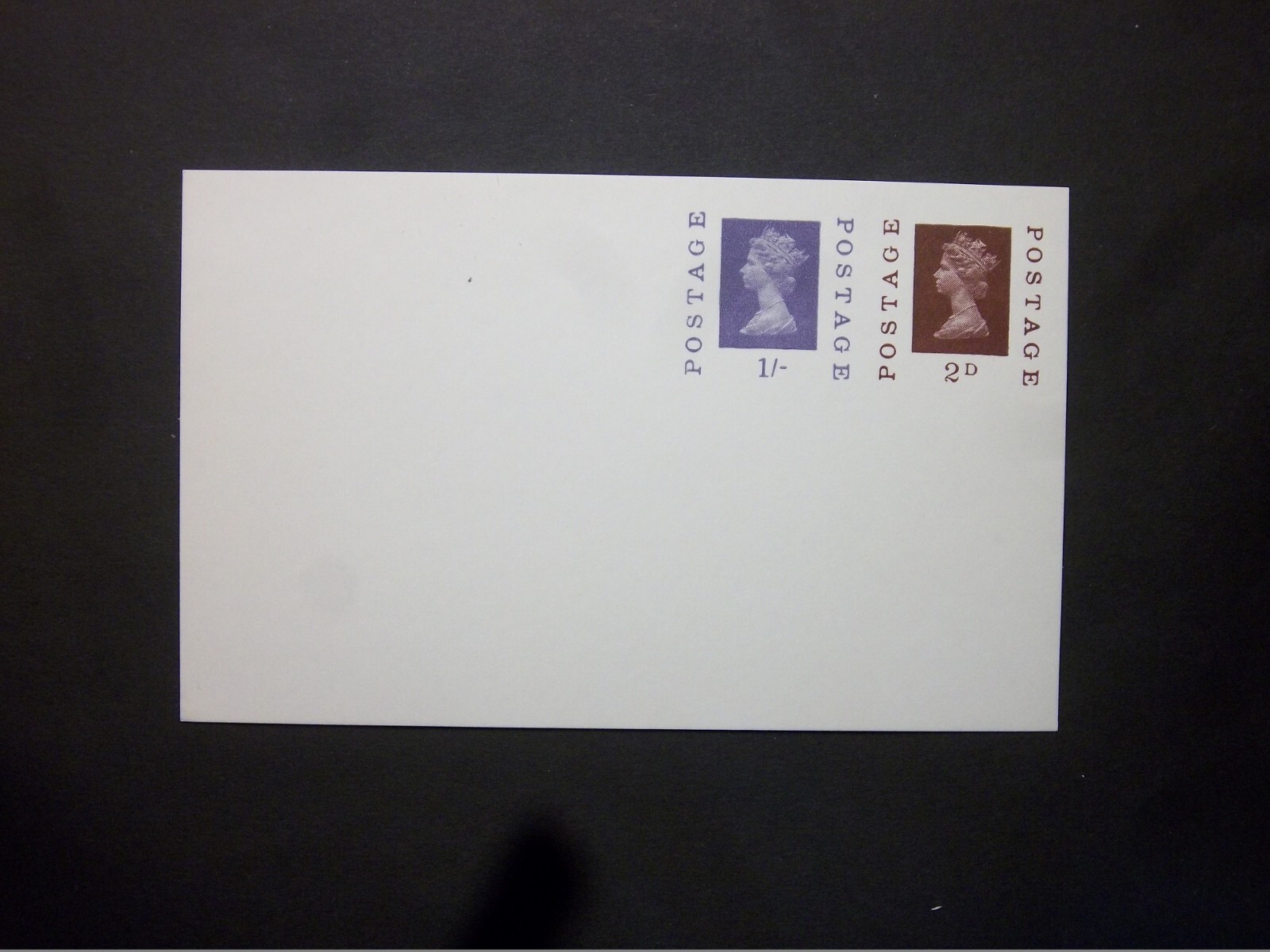 GB Postal Stationery STO QEII 2d + 1s compound Postcard size f unused H&B CSP218