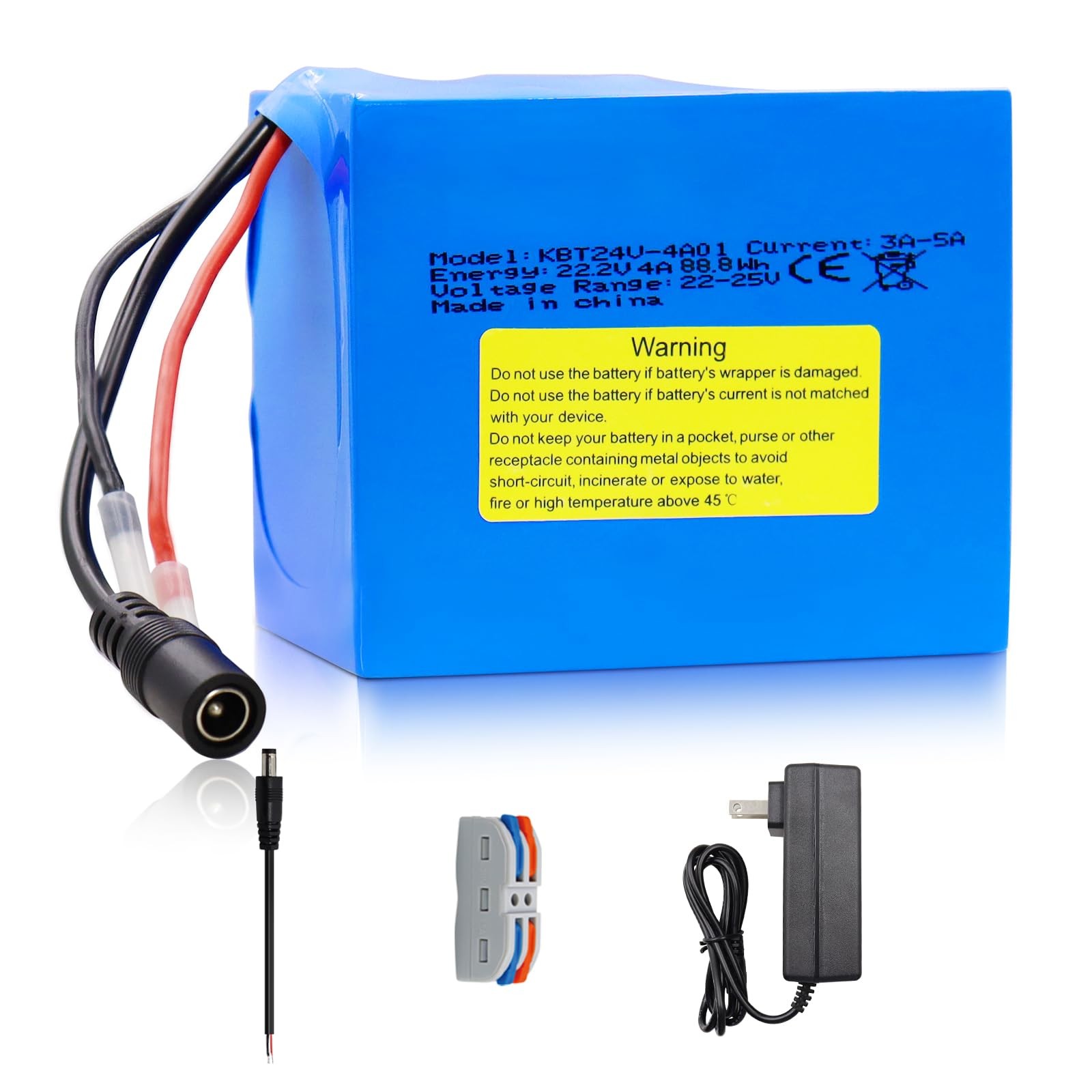 KBT 24V 4Ah Rechargeable Lithium Replacement Battery, with Charger, Charging ...