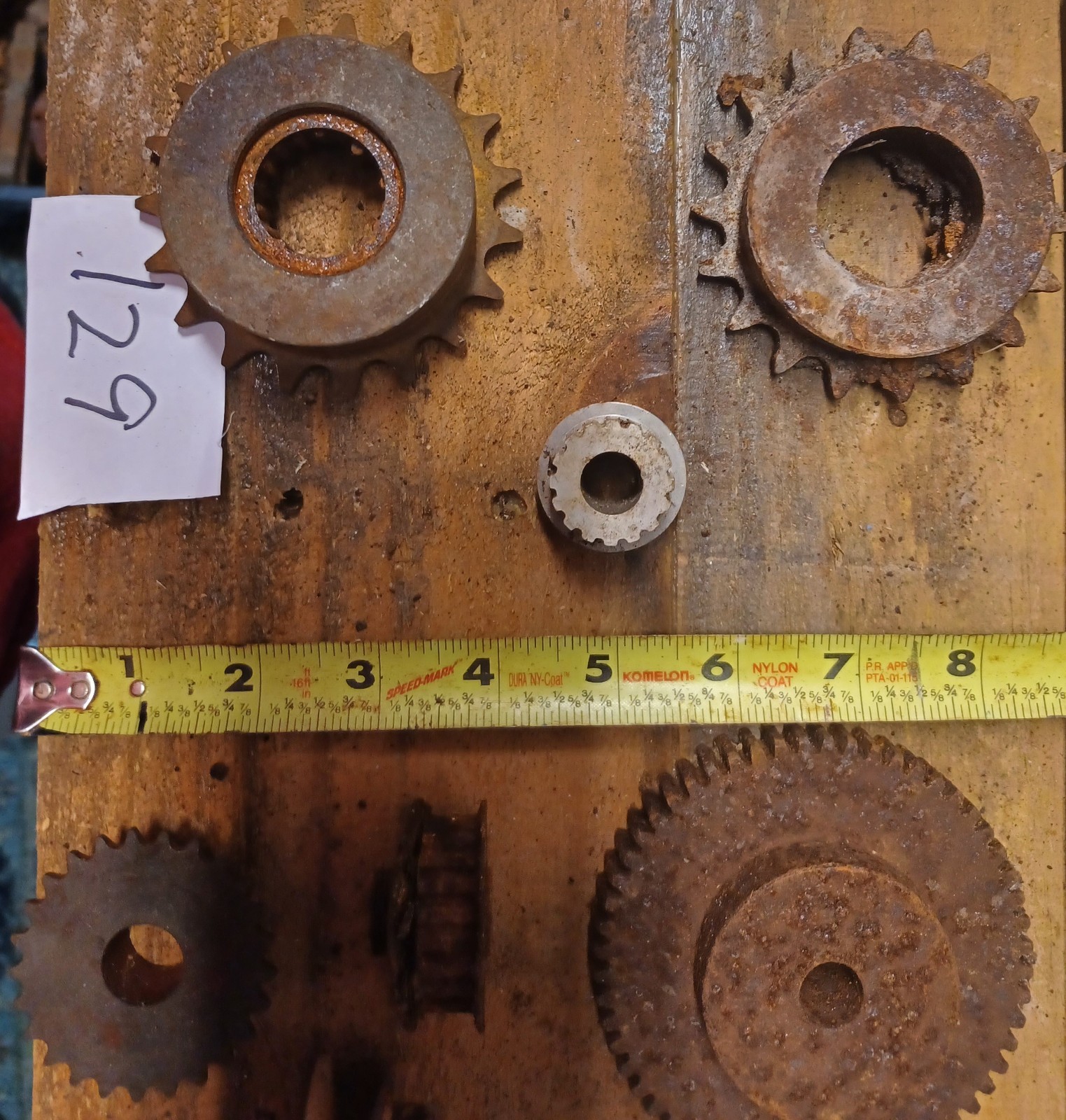 LOT 7 Cast Iron Industrial GEAR SPROCKET Lamp Base STEAMPUNK YARD ART ETC 129