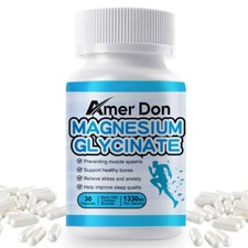 Magnesium Glycinate 1330mg for Support Sleep,Calm,Muscle Cramp&Stress Relief