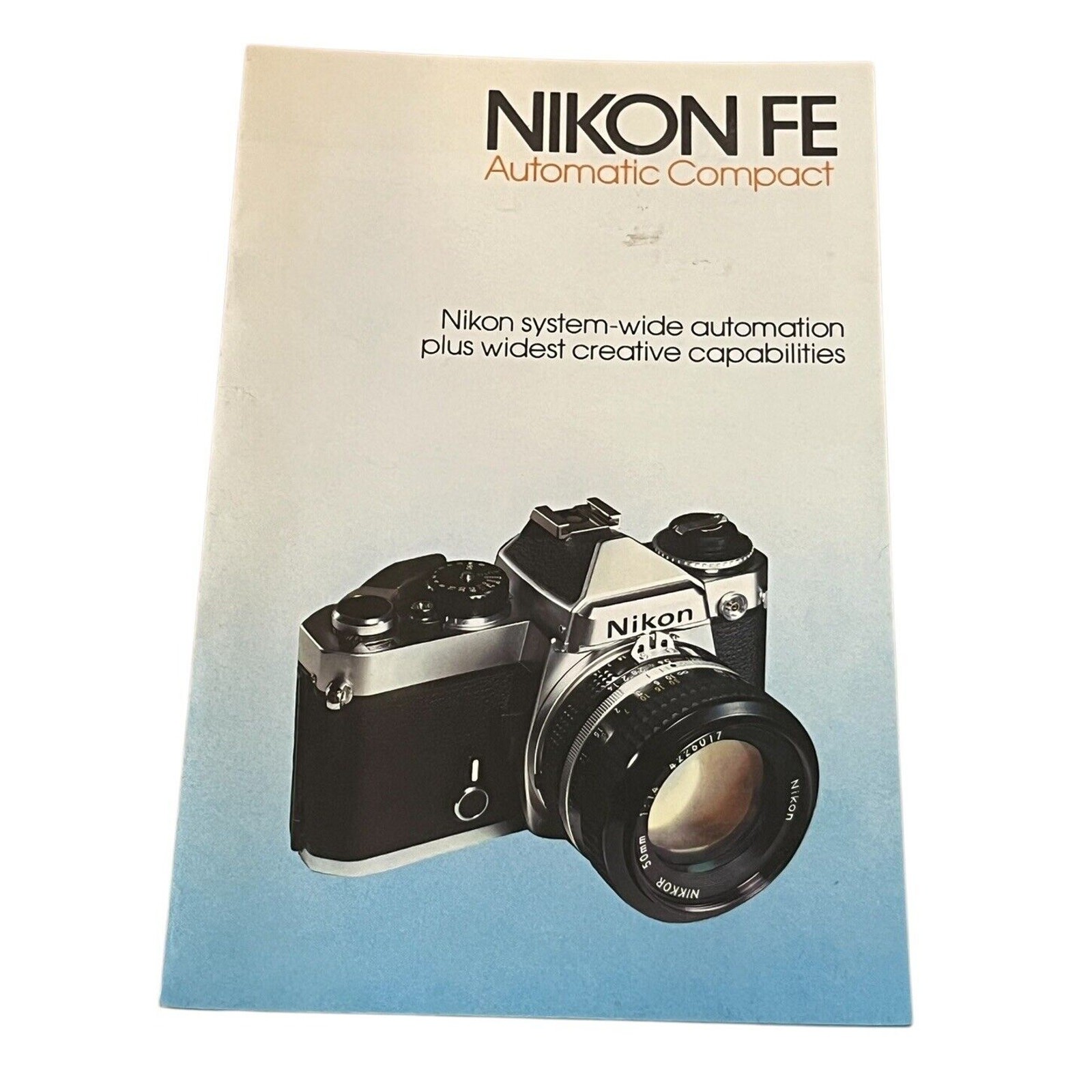 Original Nikon FE Camera Sales Brochure Automatic Compact 1979 Brochure VTG