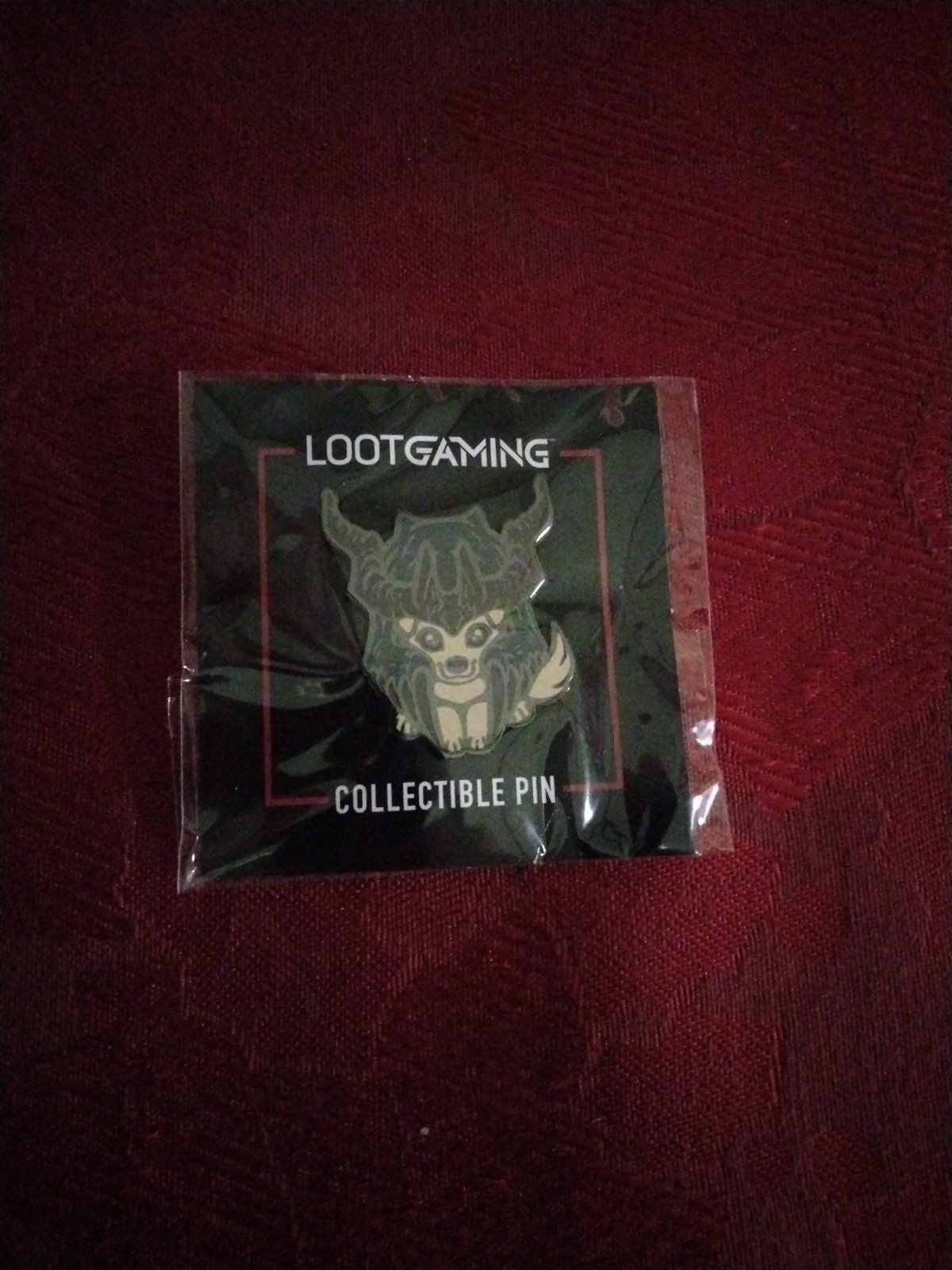 New Loot Crate Gaming Warrior Dog Collectible 1'' Pin