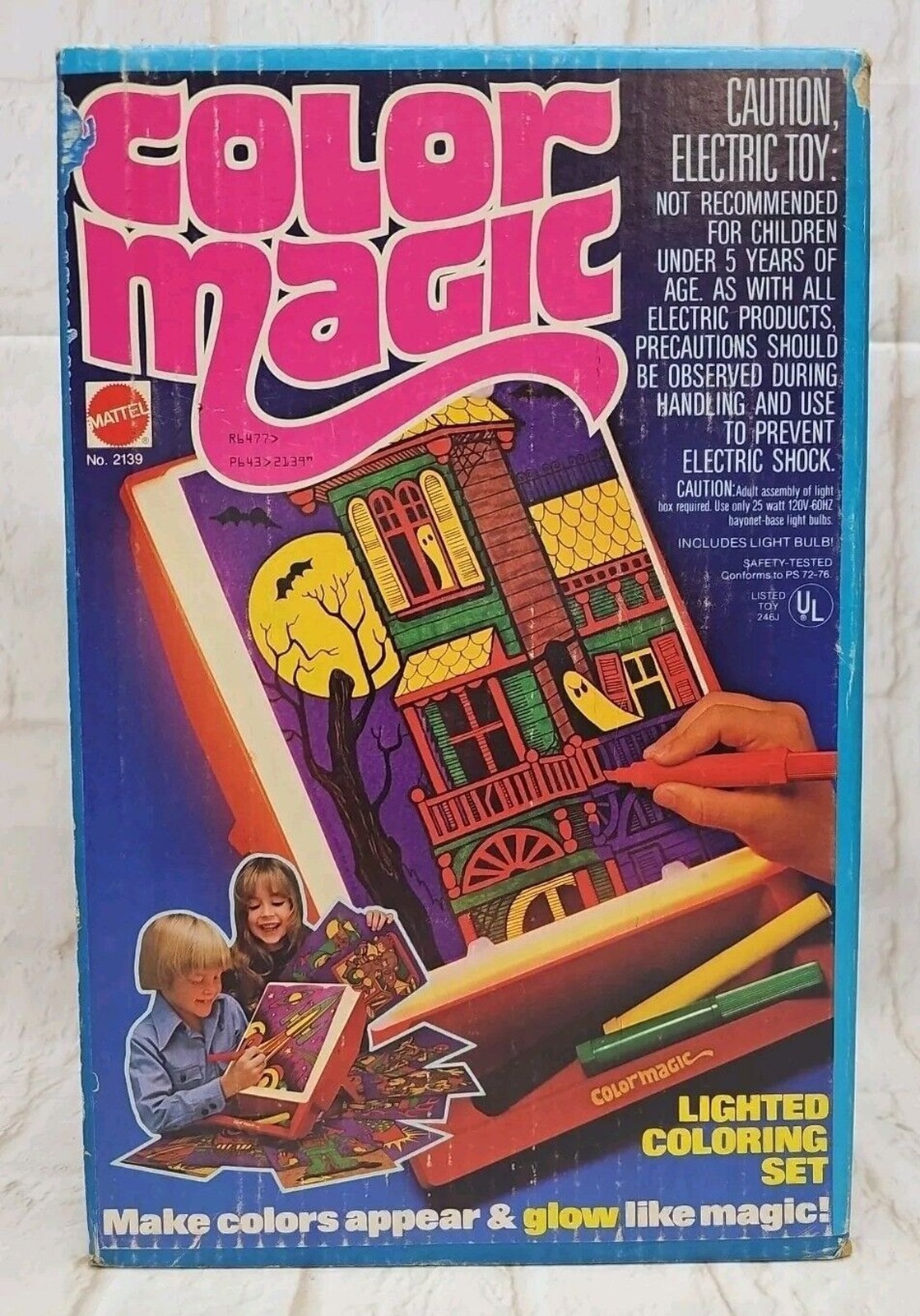 Vintage 1978 Mattel Color Magic Lighted Coloring Set Comple All Seal Bags
