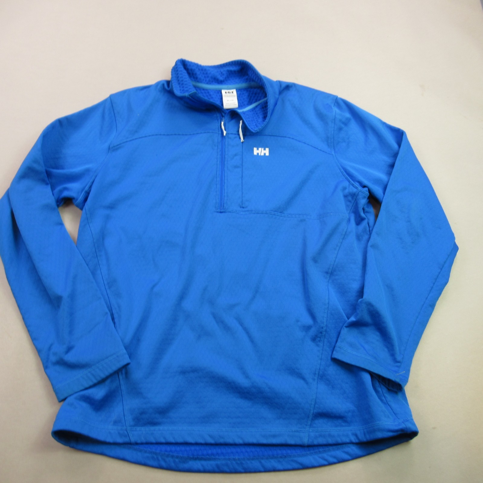Helly Hansen Sweater Mens XL Long Sleeve 1/4 Zip Pullover Blue Golf Lightweight