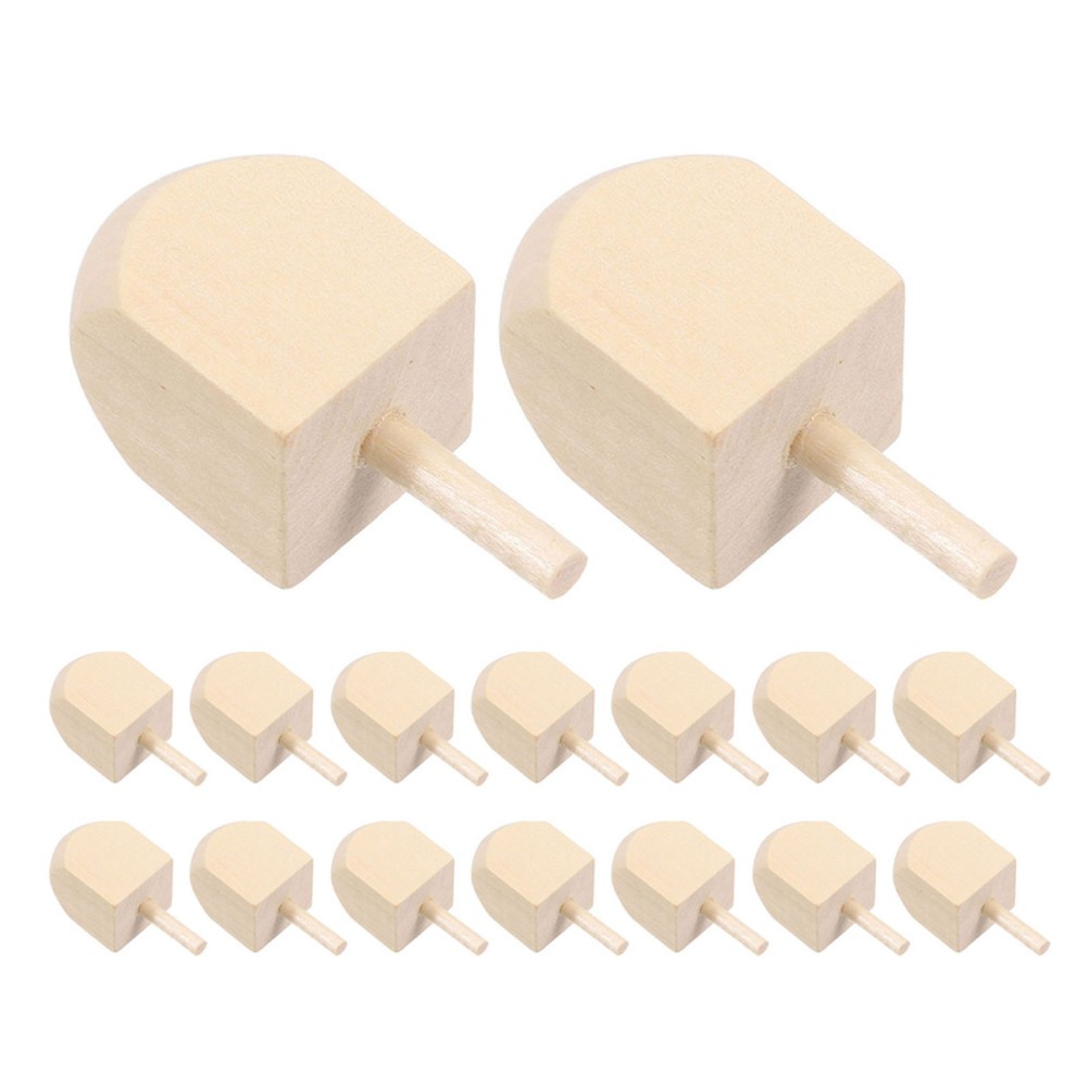 20 Pcs Chanukah Dreidel Wood Gyro Spinning Top Handmade Wooden Tops