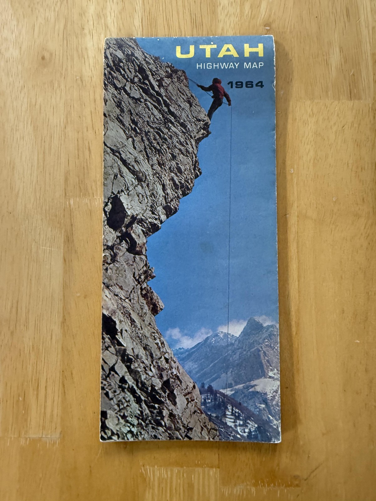 Vintage 1964 Utah Official Highway Map State Road Travel Guide Fold-Out Brochure