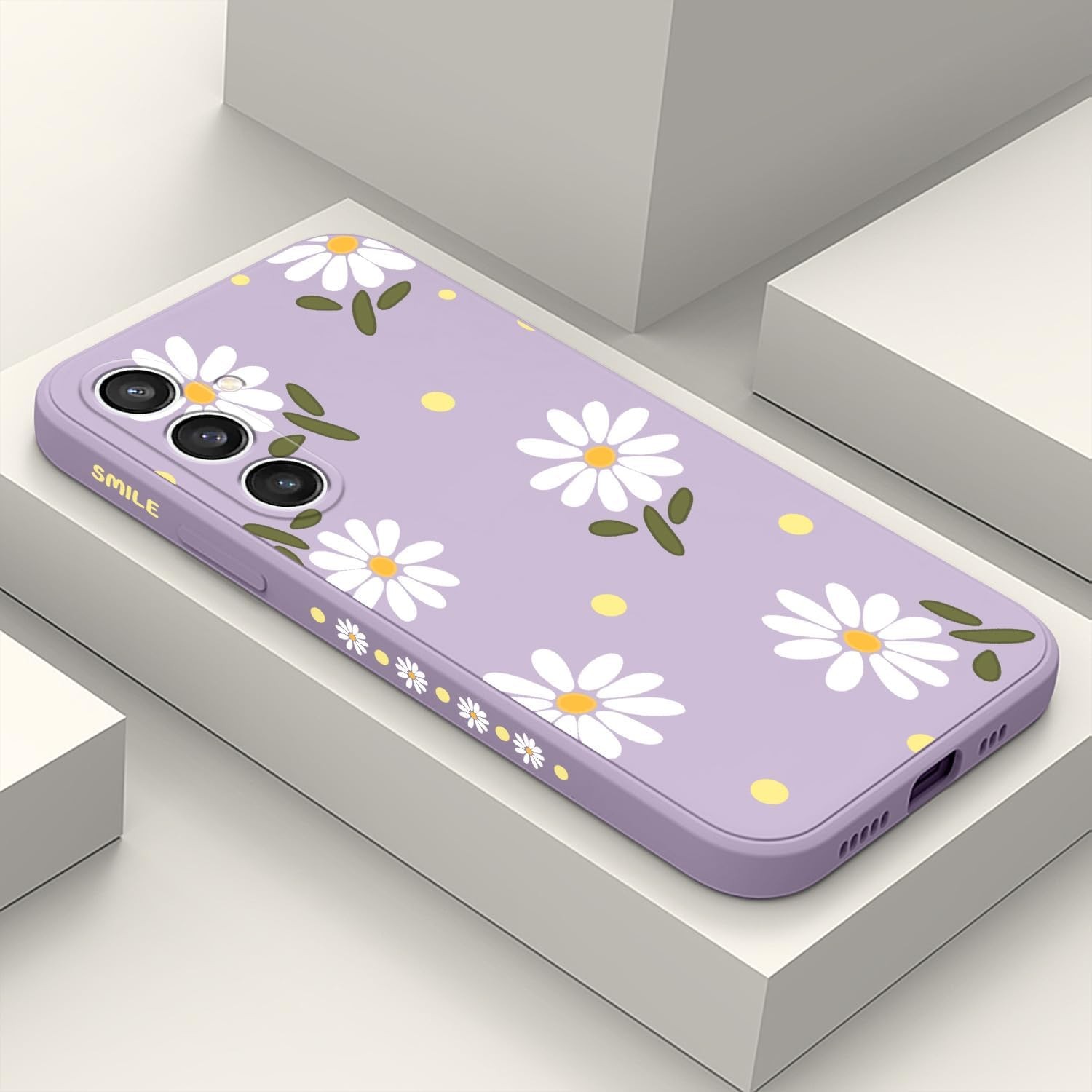 Samsung Galaxy S24 Plus Case, Flower Pattern Design Soft Ultra Thin Drop Protect