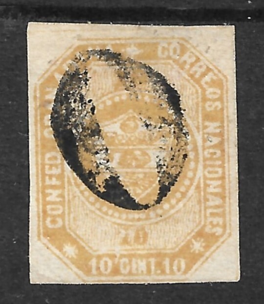 Colombia Scott 4a VF Used Buff Color Variety Issued 1859