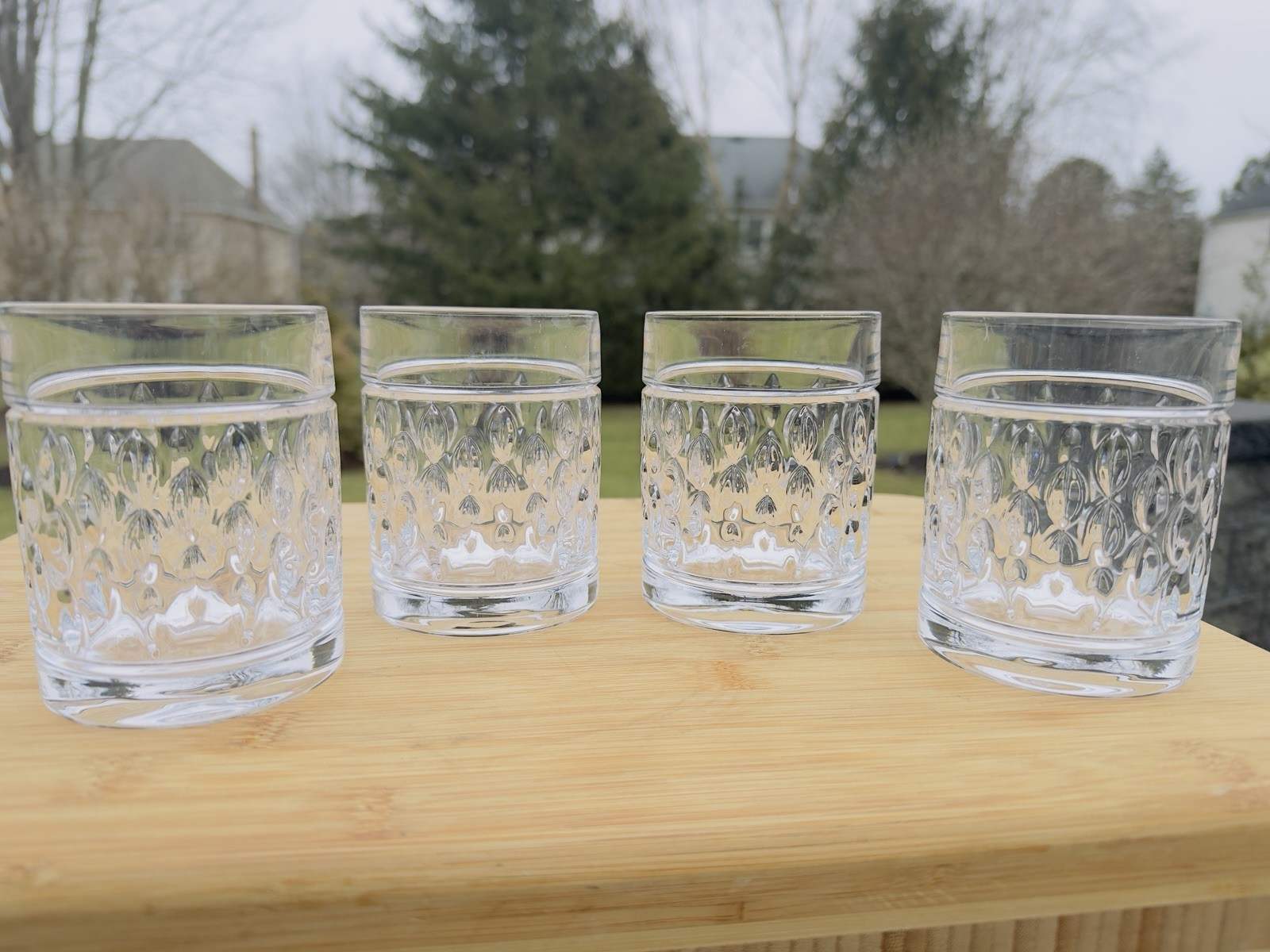 Ralph Lauren  ASTON  Double Old Fashioned Glass 4-1/8” ~Set of 4