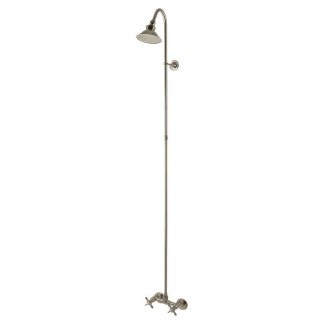 Kingston Brass CCK2138BEX Essex Wall Mount Shower Combo - Brushed Nickel