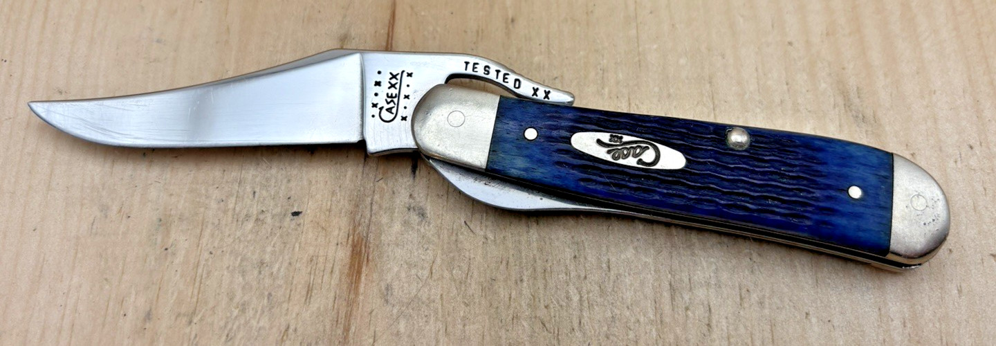 CASE 61953 L SS  KNIFE NAVY BLUE USA TESTED XX VERY NICE!!!