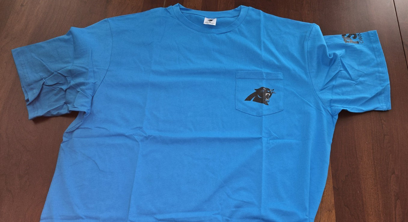 Carolina Panthers Soft Cotton Pocket T-Shirt 2XL - PSL Season Ticket Member 2025