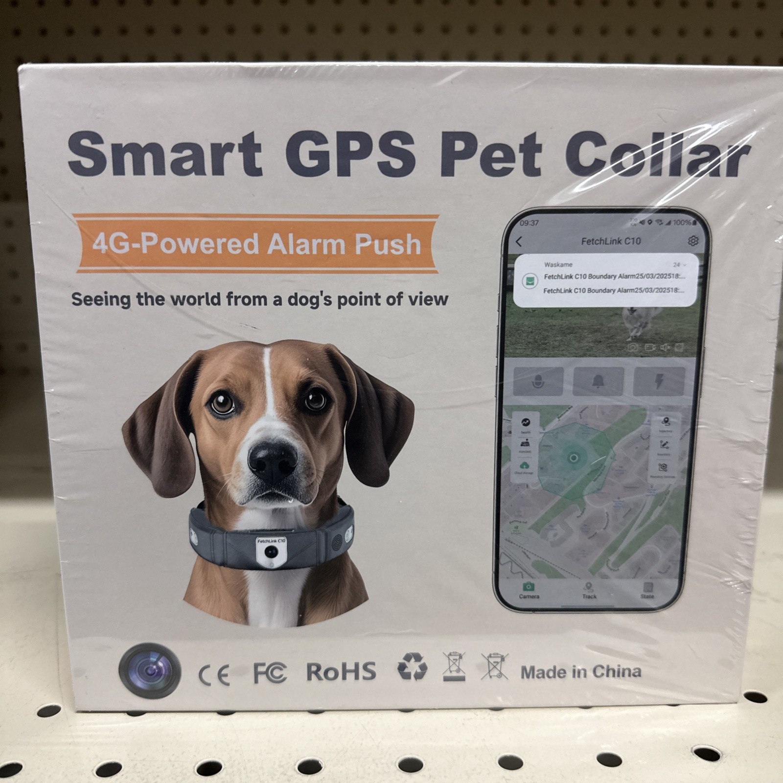 smart gps pet collar 4G Powered Alarm Push Fetchlink C10 #107