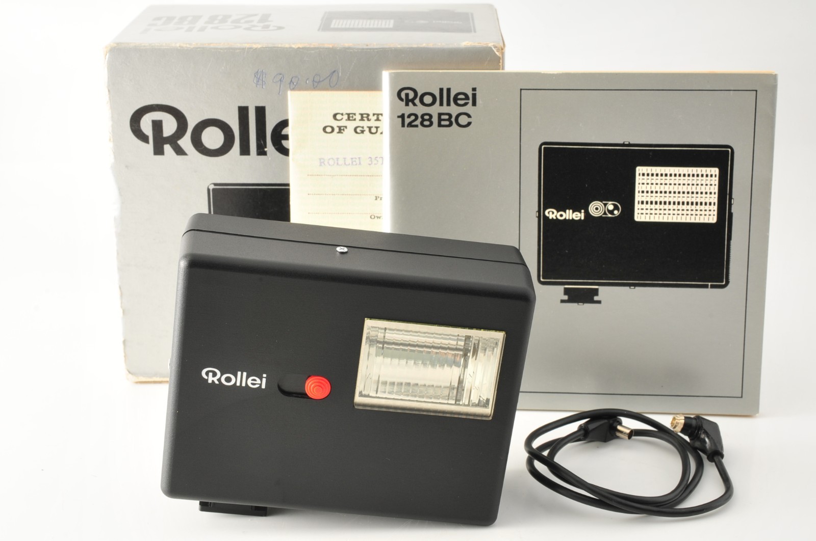 [NEAR MINT] ROLLEI 128BC SLR CAMERA FLASH WITH BOX  From JAPAN