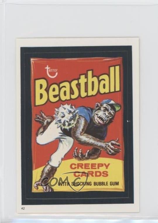 1982 Topps Wacky Packages Album Stickers Beastball #42 0b0