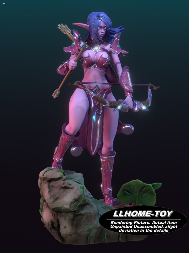 1/8 Elf archer battle 3D Print Model Kit Unpainted Unassembled GK Figure