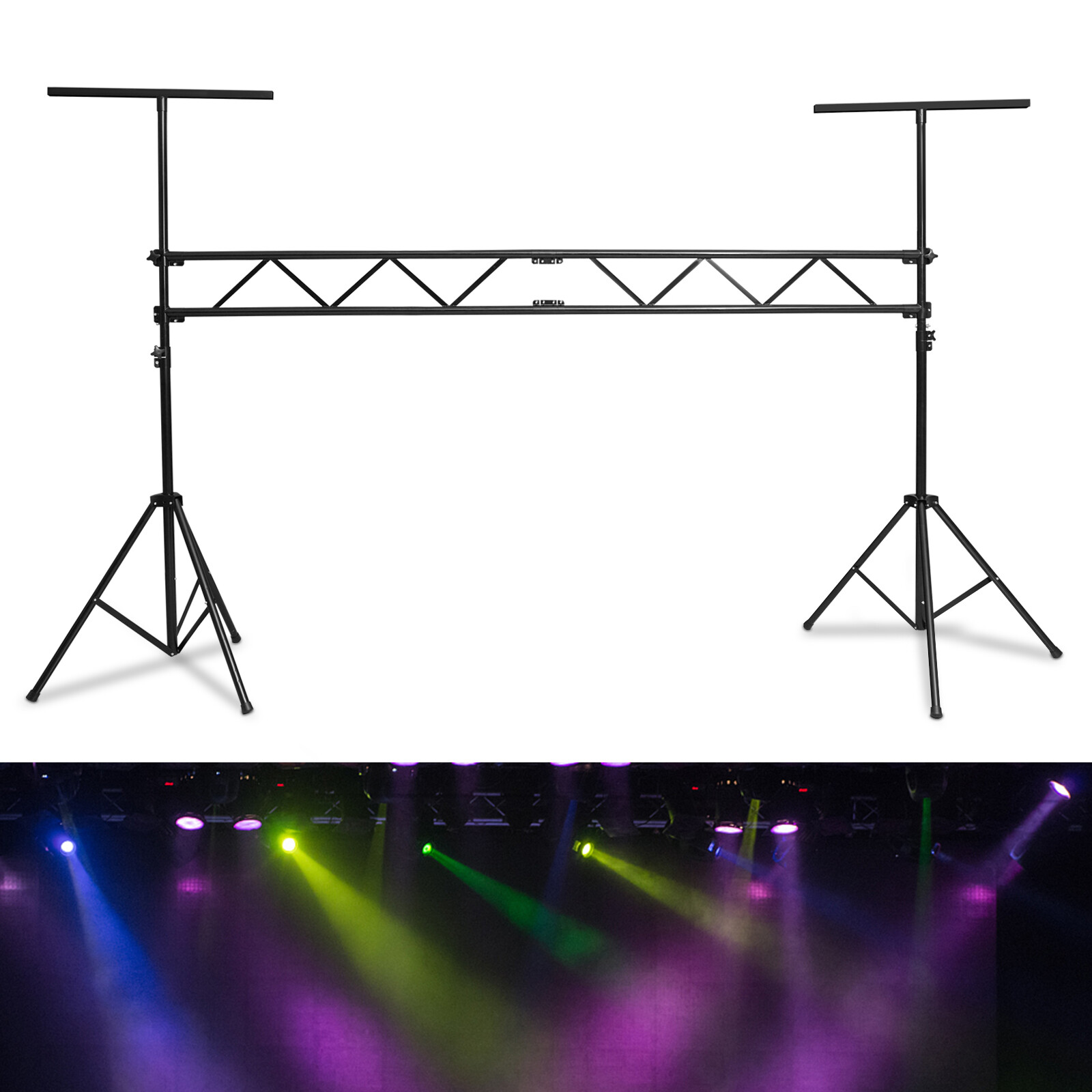 DJ Light Stand Rack T-Bar Lighting Trussing Stage Audio Light Truss Professional