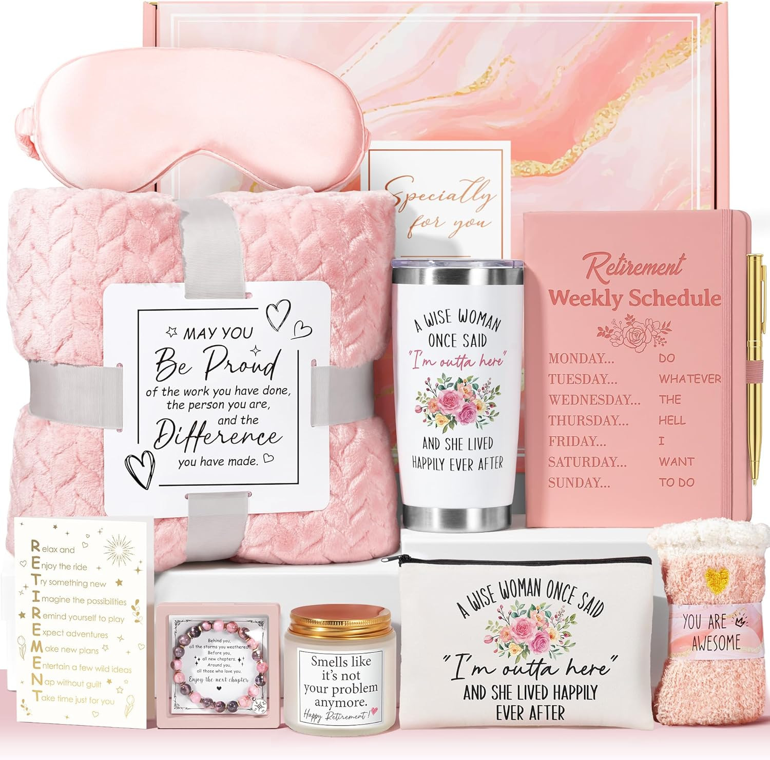 Happy Retirement Gift for Woman 2026, Cool Retirement Gifts for Women Coworkers,