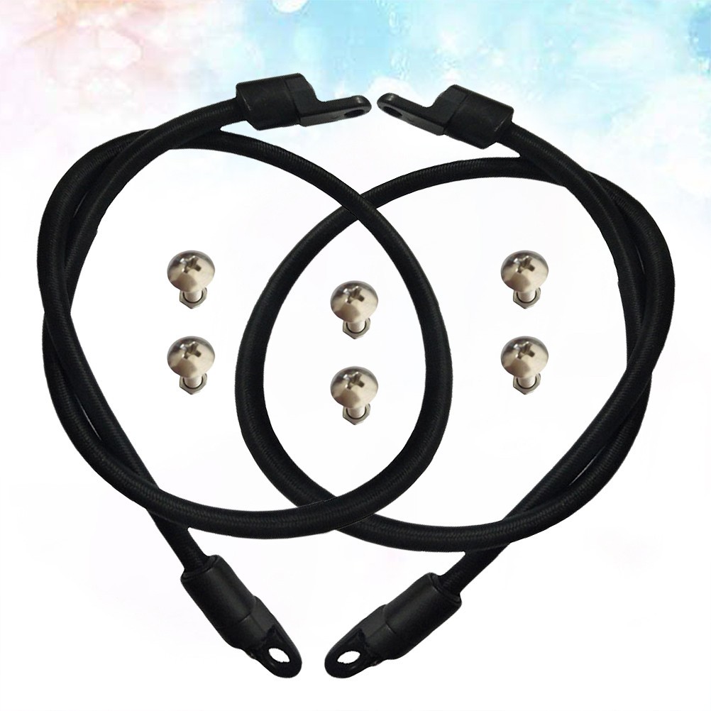  18 Pcs/1 Set Kayak Fittings Bungee Cord Fixed Buckle Screw Nut Elastic Cord