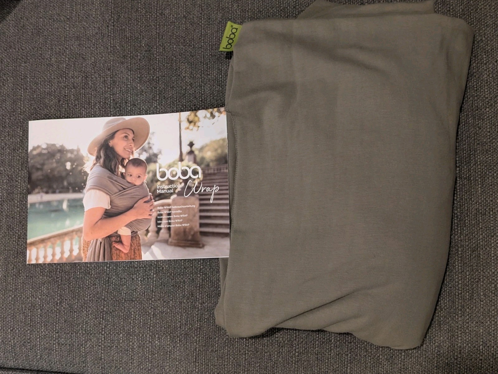 Boba Wrap Baby Carrier, Gray / For Newborn Babies and Children up to 35 pounds