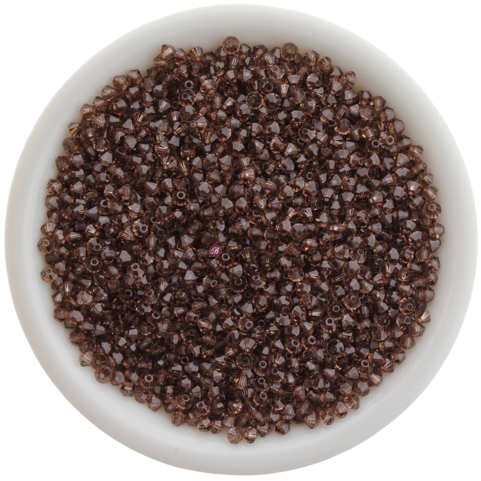 Swarovski Bicones, Smoked Topaz, 2.5mm Bicones #5328 XILION ~ 48 Pieces