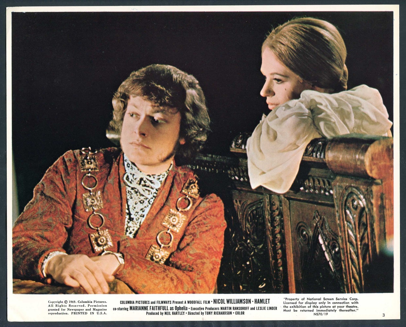 MARIANNE FAITHFULL MICHAEL PENNINGTON SHAKESPEARE Hamlet ‘69