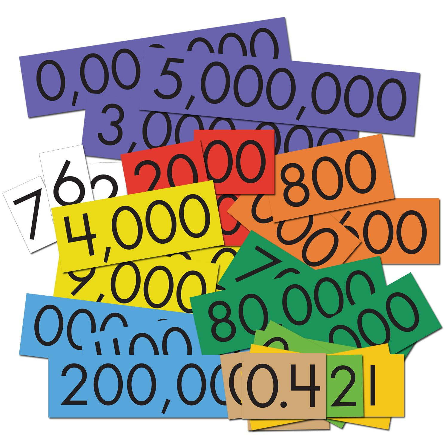 Sensational Math Place Value Cards: 10 Value Decimals to Whole Numbers (TCR62664