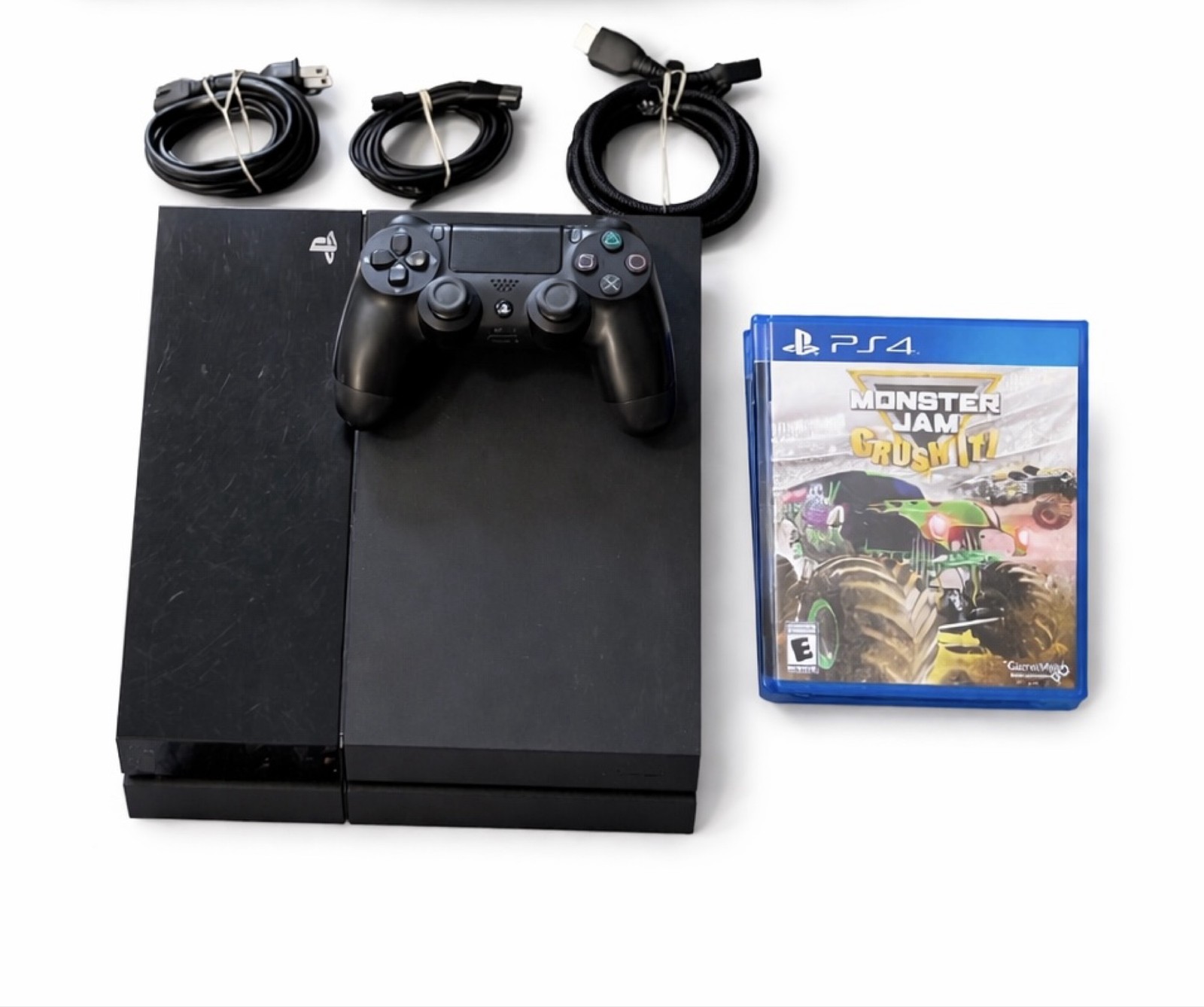 Sony PlayStation 4 PS4 500GB Console w/ Controller, Cables & 4 games tested