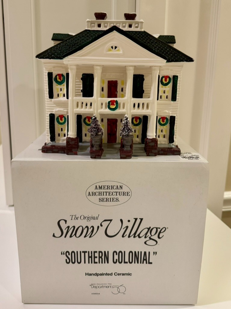 Dept 56 The Original Snow Village Southern Colonial  1991 #5403-8 Retired W/ Box