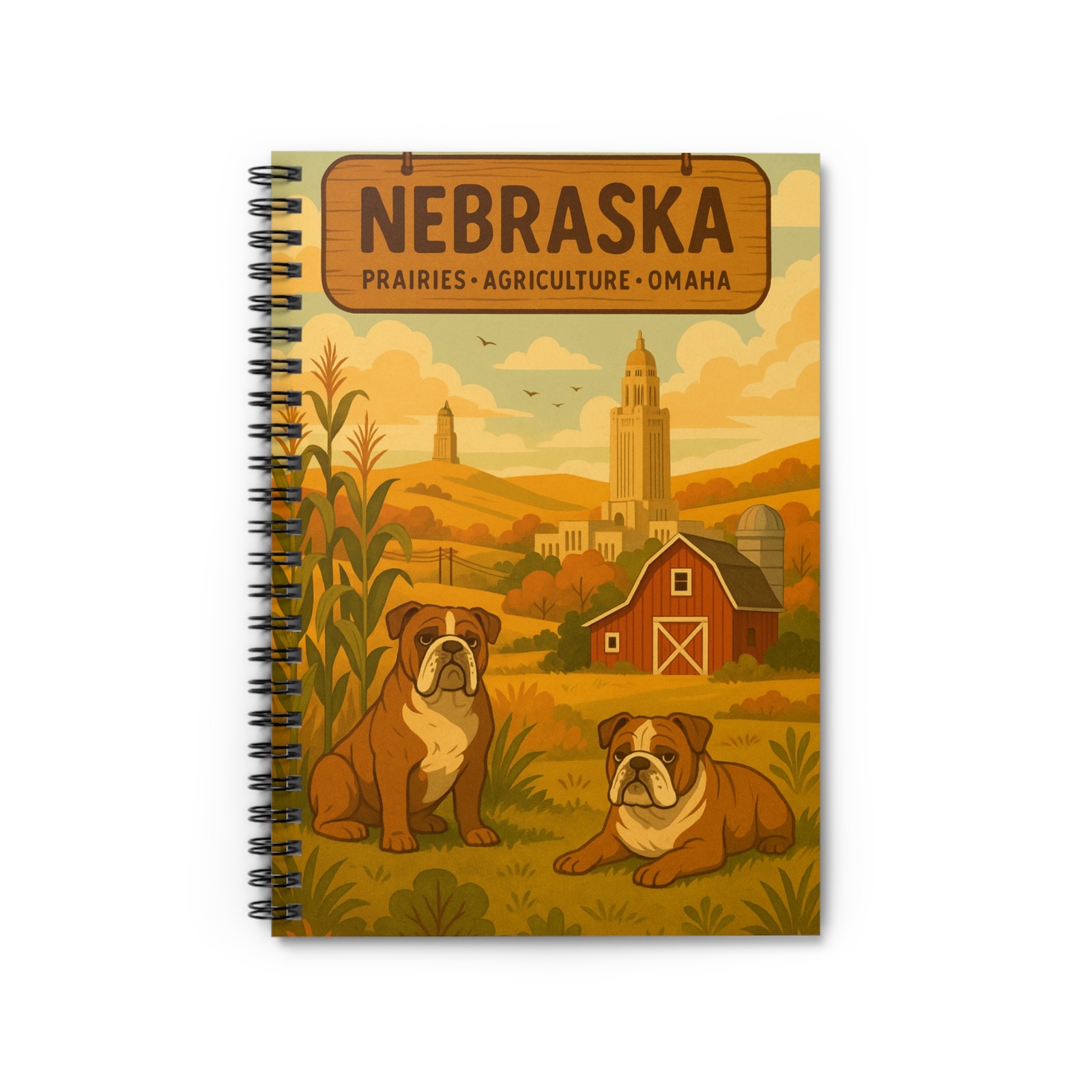 Nebraska Prairie Bulldogs Spiral Notebook | Ruled Journal
