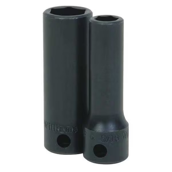 Williams 3/8" Drive  Socket Black Industrial, Deep 3/8" D,6Pt 18mm JHW12M-618