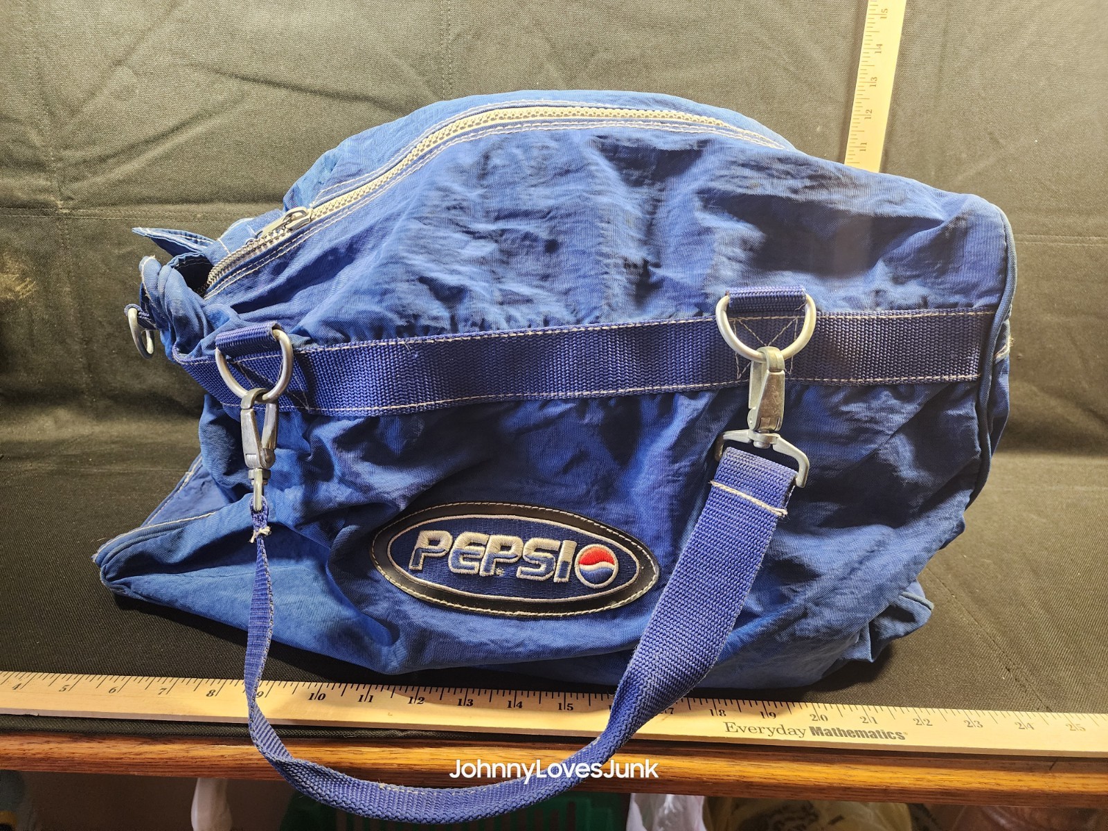 Vintage 90’s Pepsi Large Duffle Bag Adjustable Straps Nylon Heavy Duty
