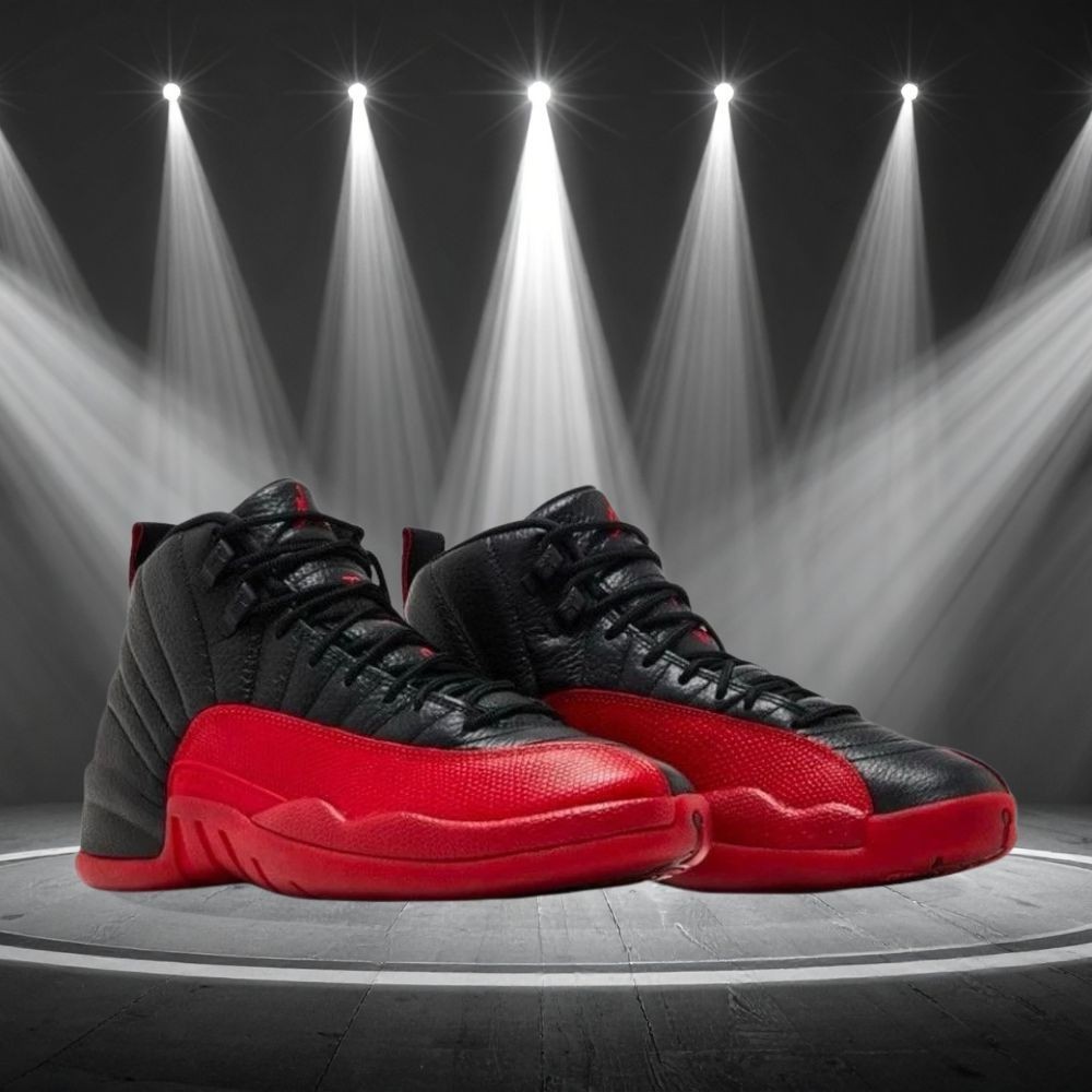 MEN Jordan 12 Retro Flu Game CT8013-002 Black Red 2025 - All Size US (7-12)
