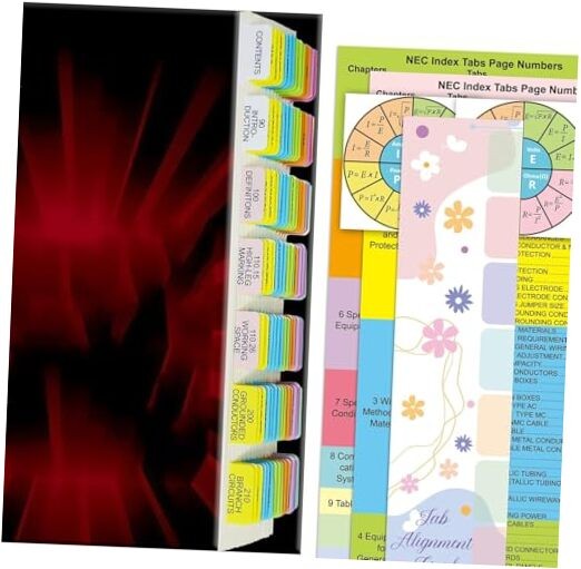 Index Tabs for NEC, 120 Pcs for 2020 National Electrical Code(Book not 