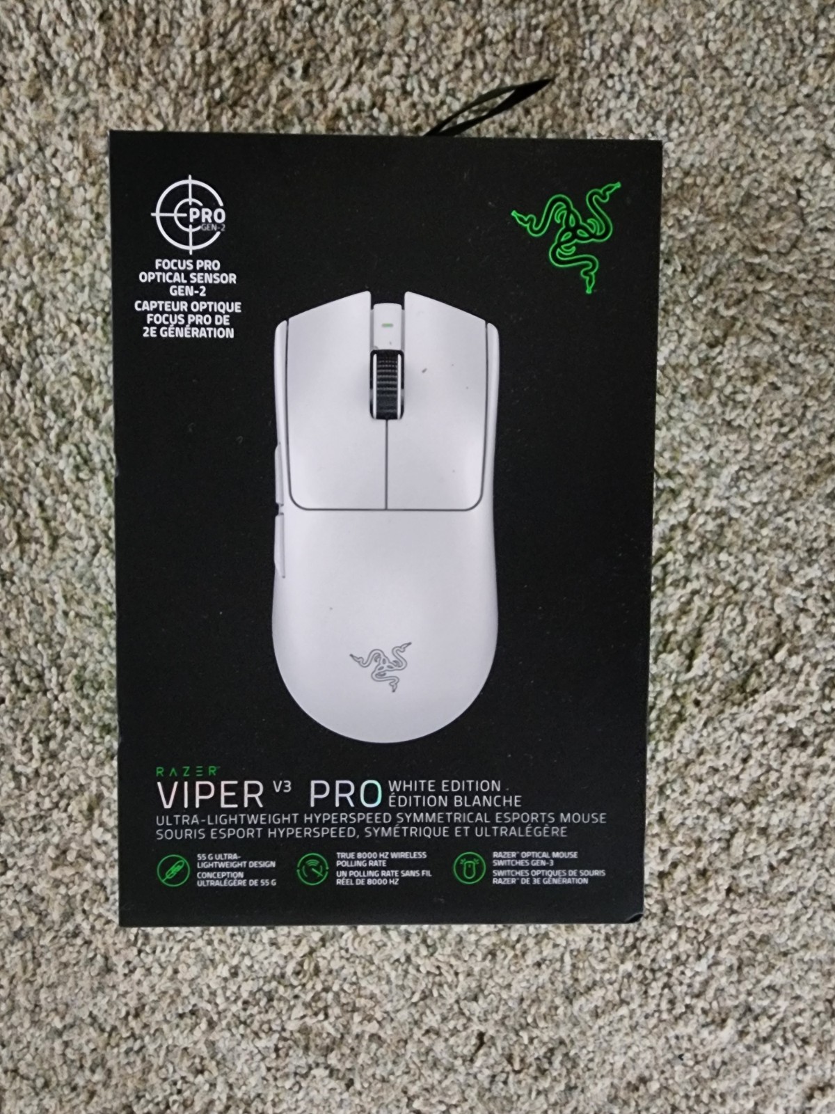 Razer Viper V3 Pro Gaming Mouse New In Box No Returns White Edition Fast Ship
