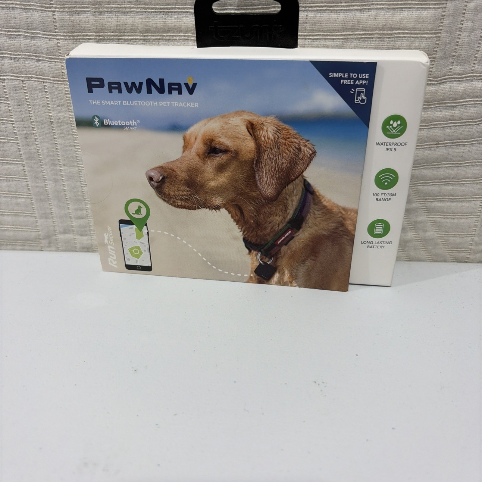 PawNav Smart Bluetooth Pet Tracker by Run Secure Waterproof 100 Foot Range NEW