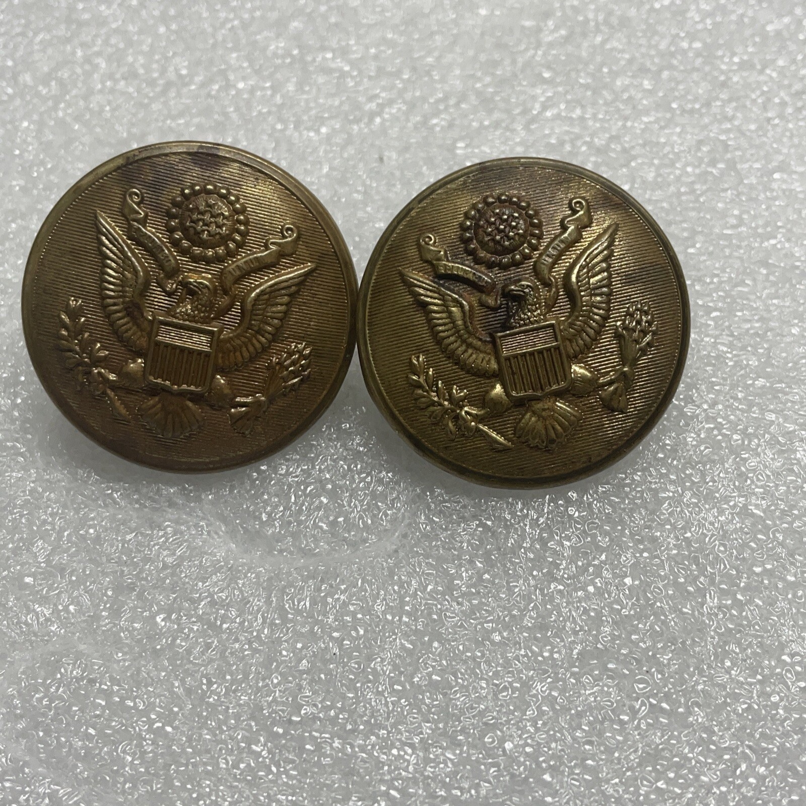 Antique Early US Army Military Great Seal Uniform Eagle 1 1/8" Brass Button