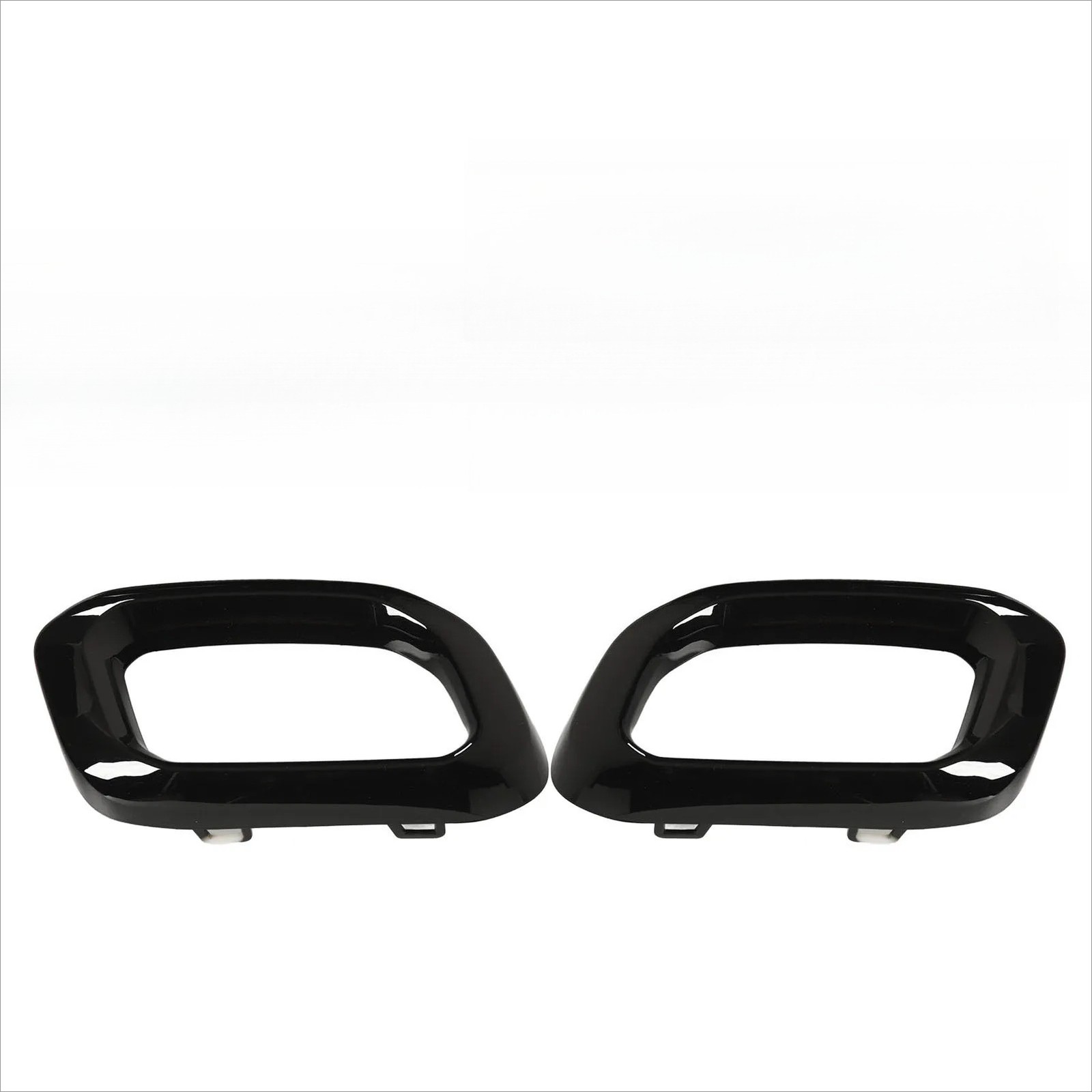1 Pairs ABS Glossy Black Tip Cover Trims Bezel Tip Cover Trims Bezel Trims Bezel