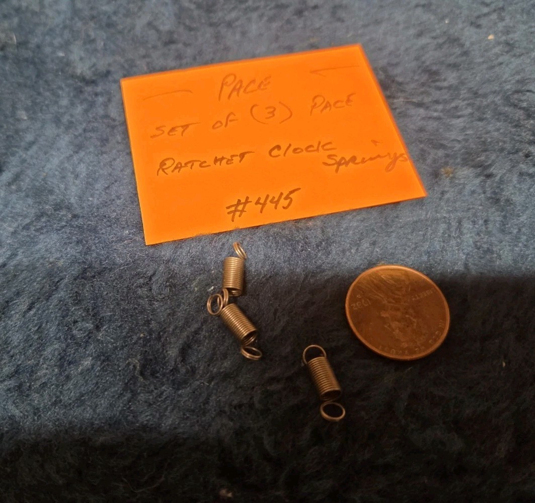 Set Of (3) PACE REPLACMENT RATCHET CLOCK SPRINGS ANTIQUE SLOT MACHINE # 445