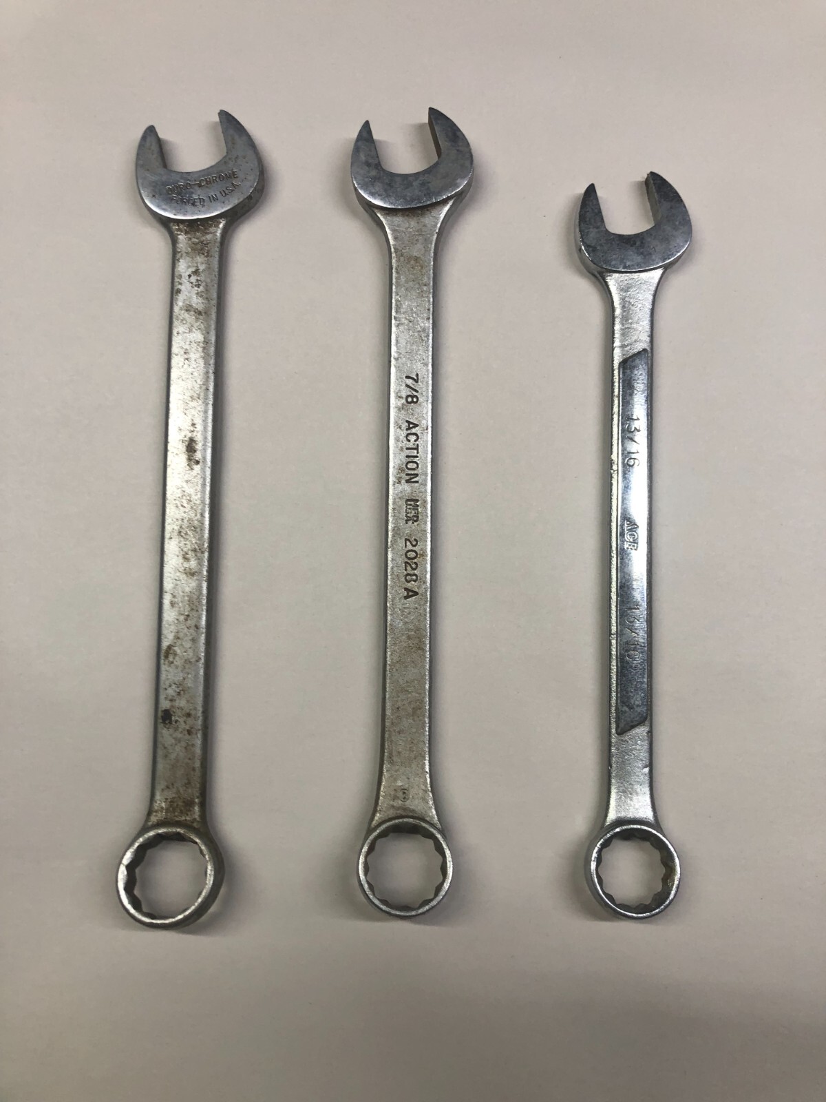 TOOLS  WRENCHES Vintage Lot 3   Open-Close end  (M1556)
