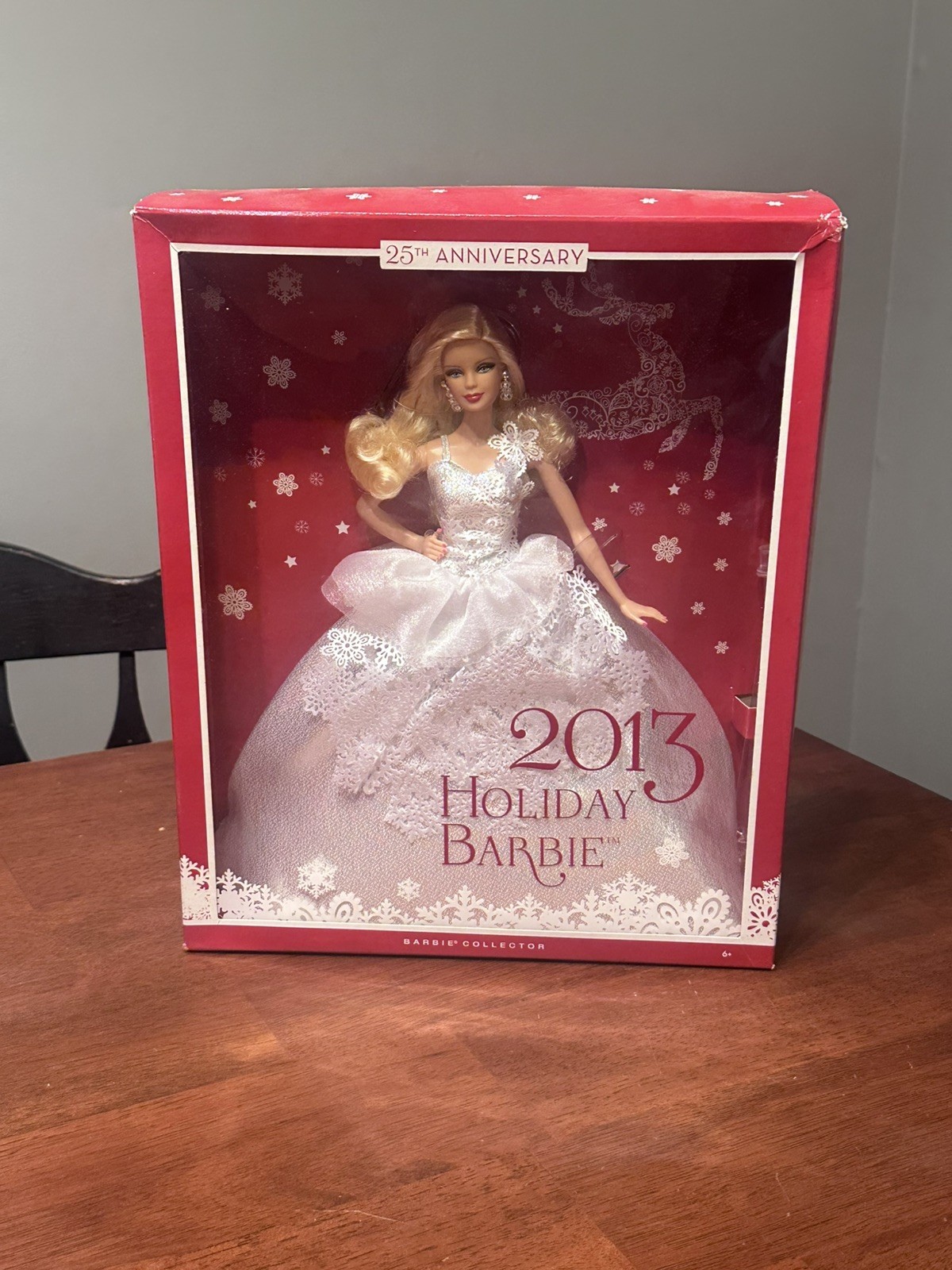 NIB 2013 Holiday Doll 25th Anniversary Barbie Doll Mattel X8271